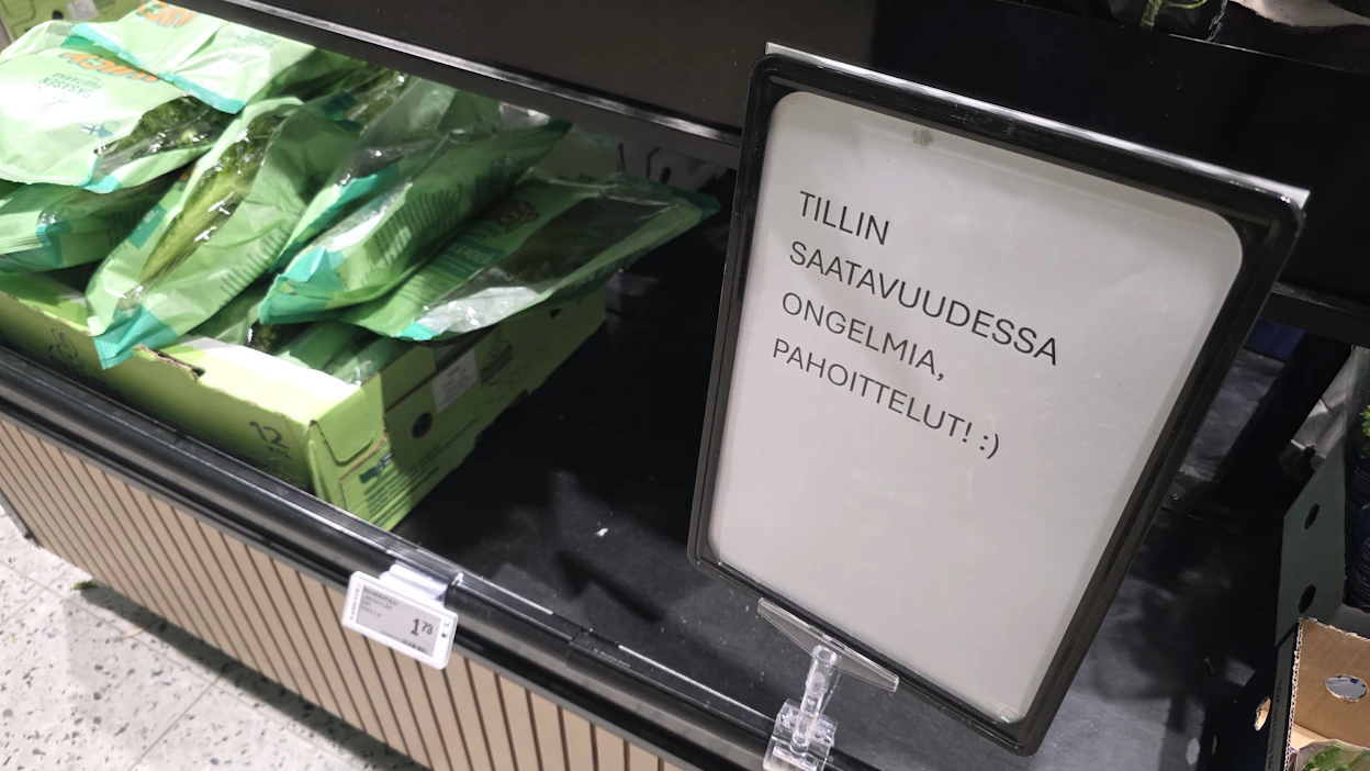 Tillillä on ollut tuotanto-ongelmia, jota nyt ovat korjaantumassa. Kuva helsinkiläisen kauppakeskus Triplan Prismasta viime viikolta.