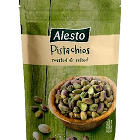 Alesto-tuotemerkin paahdettu, kuorittu ja suolattu -pistaasipähkinöiden erä vedetään takaisin.
