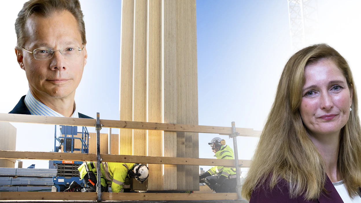 Annica Bresky johti Stora Ensoa joulukuusta 2019. Hans Sohlströmillä on pitkä kokemus metsäteollisuudesta.
