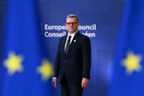 Pääministeri Petteri Orpo (kok.) myönsi toimittajille, että ratkaisu ei ollut se, mitä Suomi lähti hakemaan. LEHTIKUVA/AFP. 