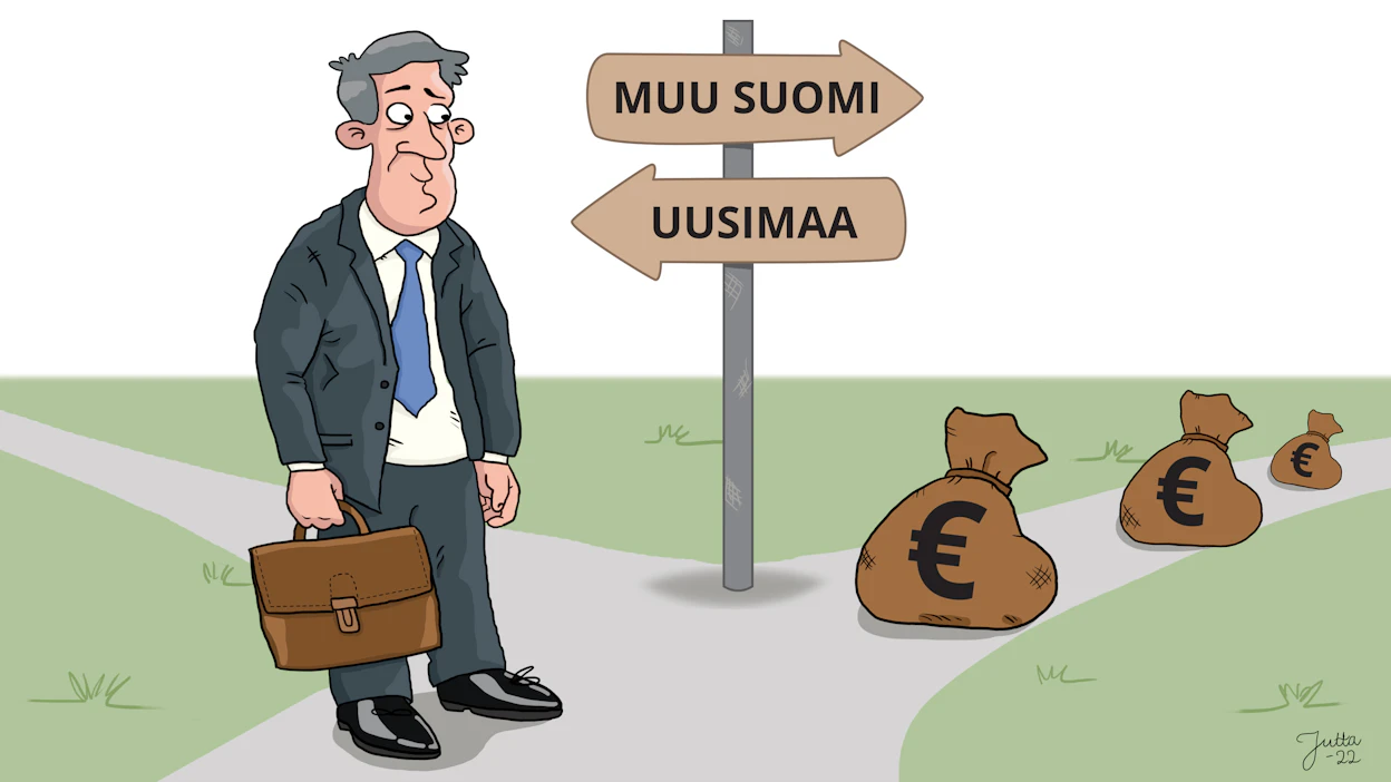 Mualla Suomessa kuin Uudellamaalla työttömien määrä kääntyi selvään laskuun jo kesän 2020 jälkeen eli huomattavan pian koronakevään jälkeen.