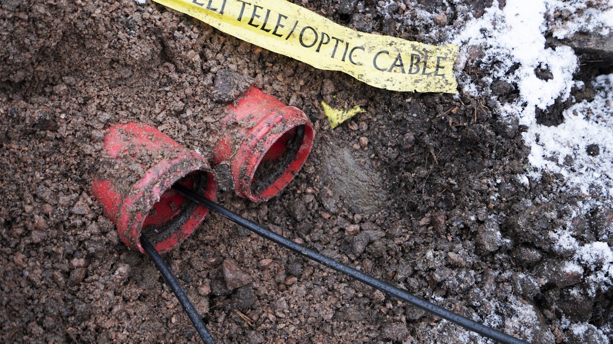 Valokuitukaapeli. Kuvituskuva.