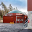 Maatilamittakaavan biokaasulaitos. Kuvituskuva.