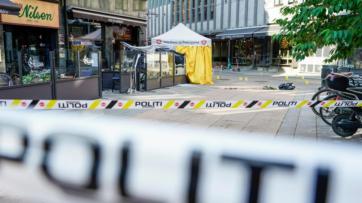 Ensimmäiset ilmoitukset ampumisesta Oslo keskustassa tulivat kahden jälkeen yöllä Suomen aikaa. LEHTIKUVA/AFP . 