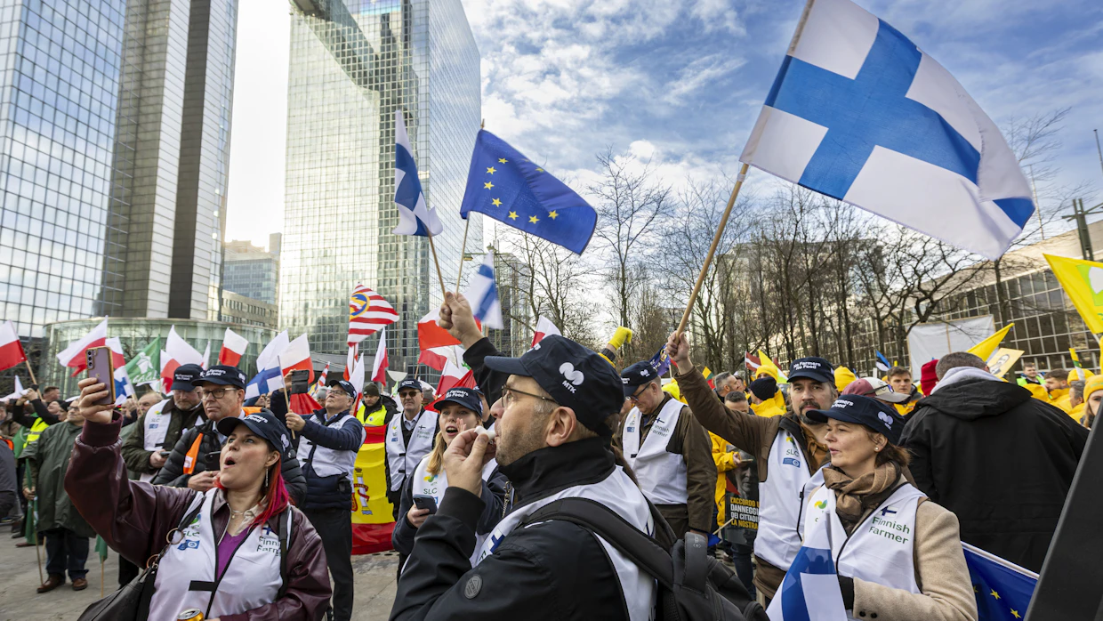 Brysselin suurmielenosoitukseen osallistui myös suomalaisia viljelijöitä ja MTK:n edunvalvojia.