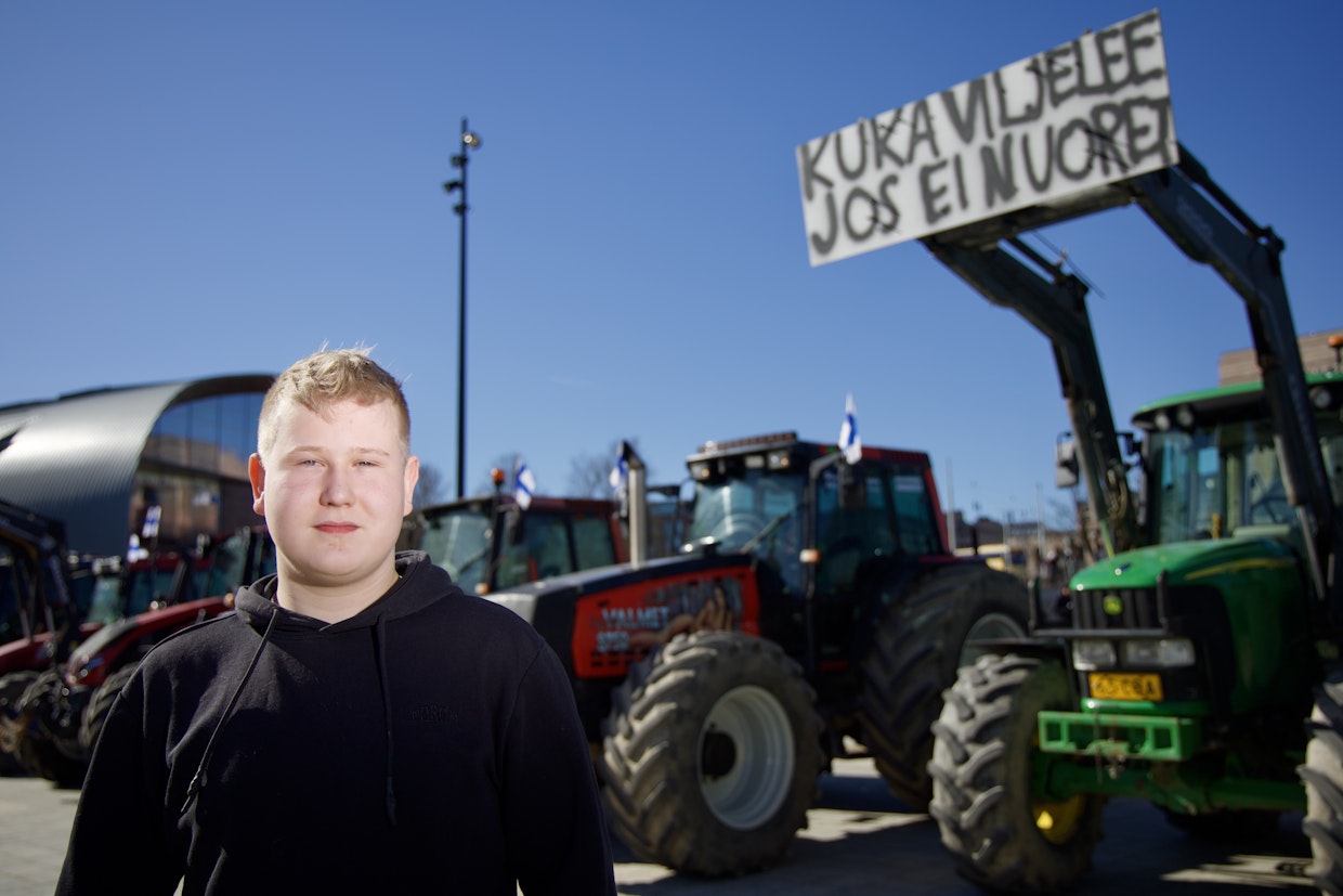 Tomas Harju lähti marssille Miehikkälästä.