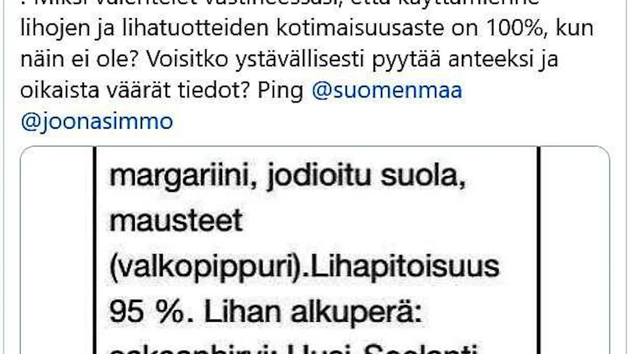Mikko Kärnä julkaisi Twitterissä päivityksen, jossa hän syyttää Leijona Cateringia valehtelusta.