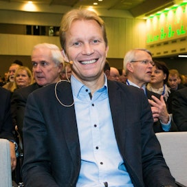 St1:n hallituksen puheenjohtaja Mika Anttonen puhui torstaina Metsäpäivien avajaisissa.