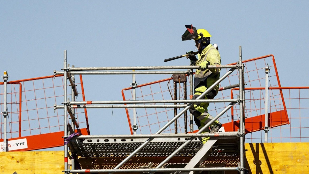 Teollisuudessa ja rakentamisessa tuotanto kasvoi 4,5 prosenttia. LEHTIKUVA / RONI REKOMAA