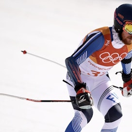 Alppihiihtäjä Samu Torsti Pyeongchangin olympialaisissa. LEHTIKUVA / Vesa Moilanen