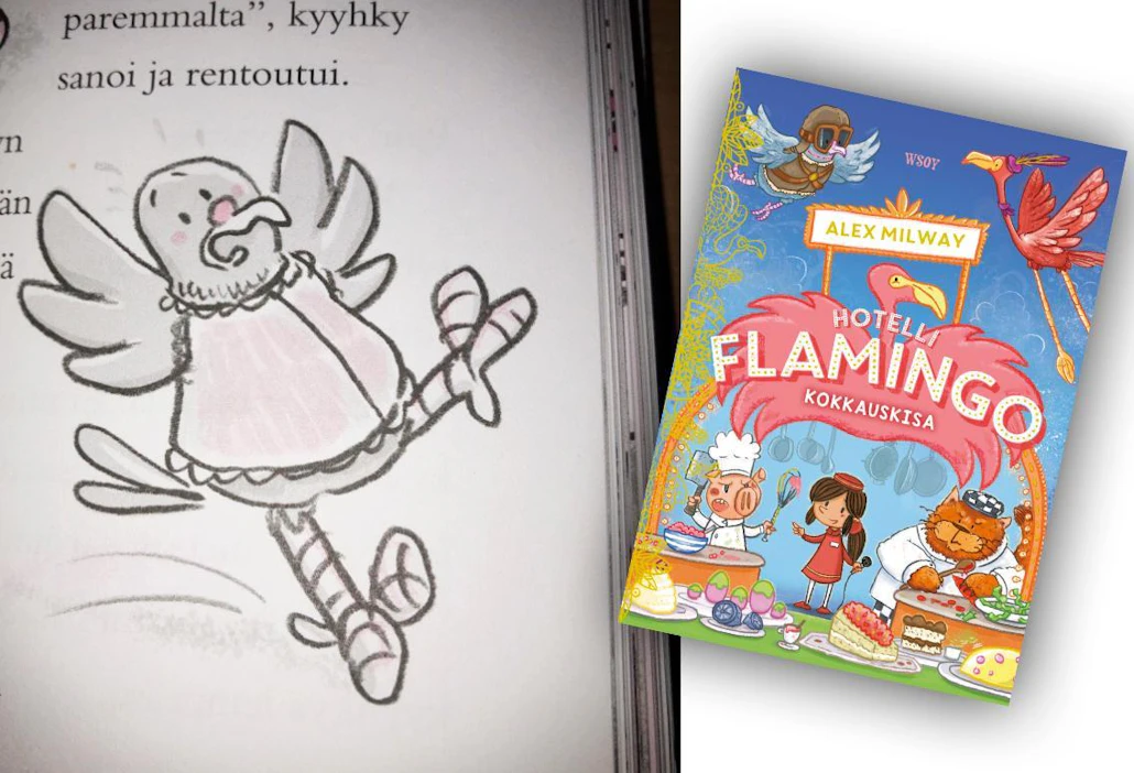 Alex Milway: Hotelli Flamingo: Kokkauskisa. Suomennos: Aila Herronen. 182 sivua. WSOY.