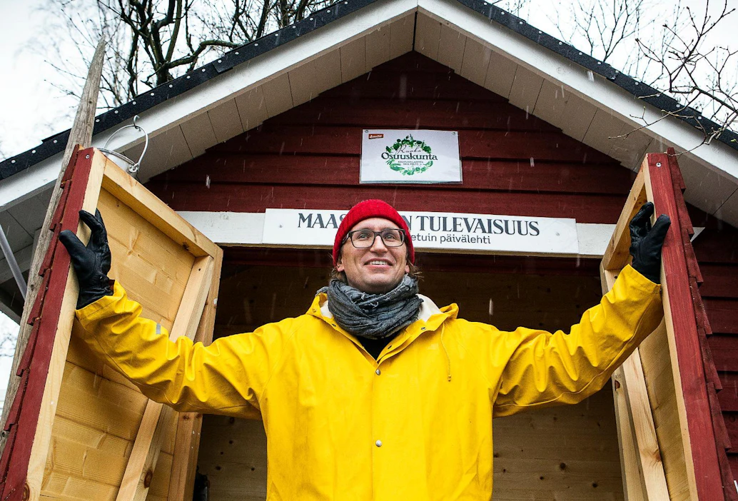 Herttoniemen ruokaosuuskunnan puuhamies ja Uudenmaan ruuan "foodhub manager" Olli Repo.