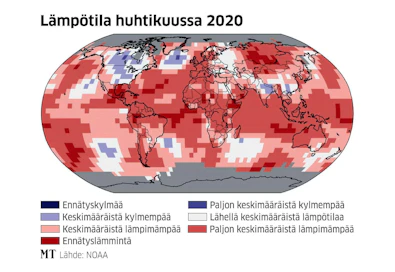 Vuosi 2016 on tähän mennessä ollut Siperian lämpimin. Viime vuosi sijoittuu kuitenkin mittaushistoriassa sijalle kaksi.