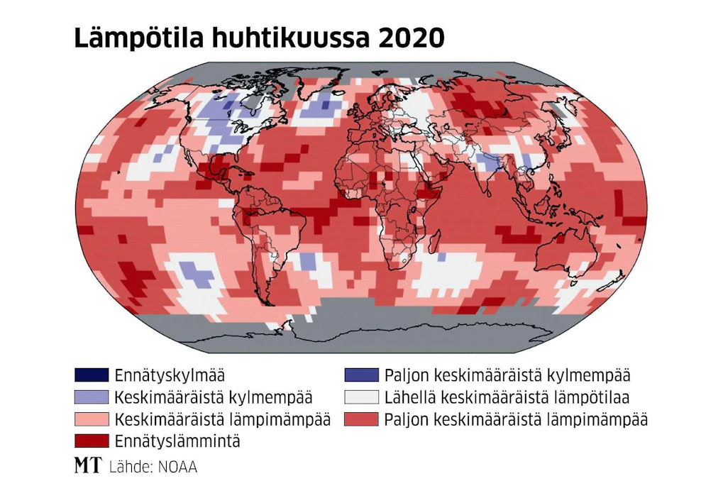 Vuosi 2016 on tähän mennessä ollut Siperian lämpimin. Viime vuosi sijoittuu kuitenkin mittaushistoriassa sijalle kaksi.