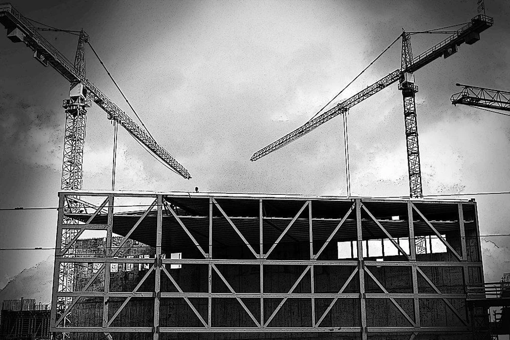 Musiikkitalon rakennustyömaa.
nosturi rakentaminen kulttuuri