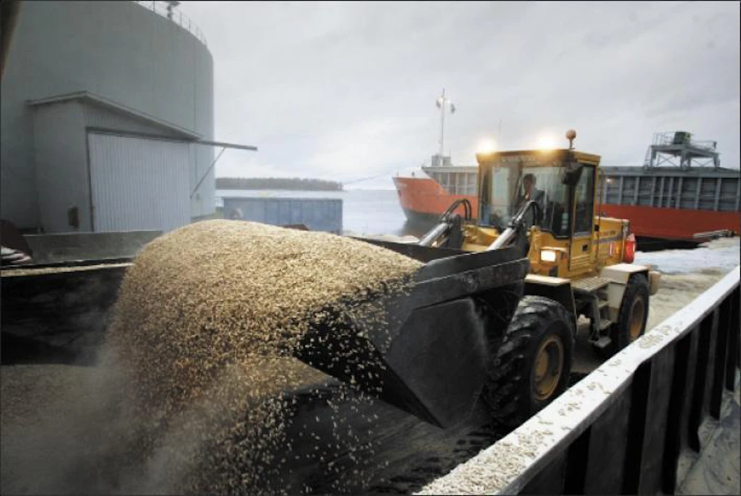 Venäjällä on hyvin vähän erikoistunutta satamainfrastruktuuria pellettien vientiä varten. Se on tuotannon pullonkaula. Kuva Vapon suljetulta pellettitehtaalta Kaskisista. Kari Salonen