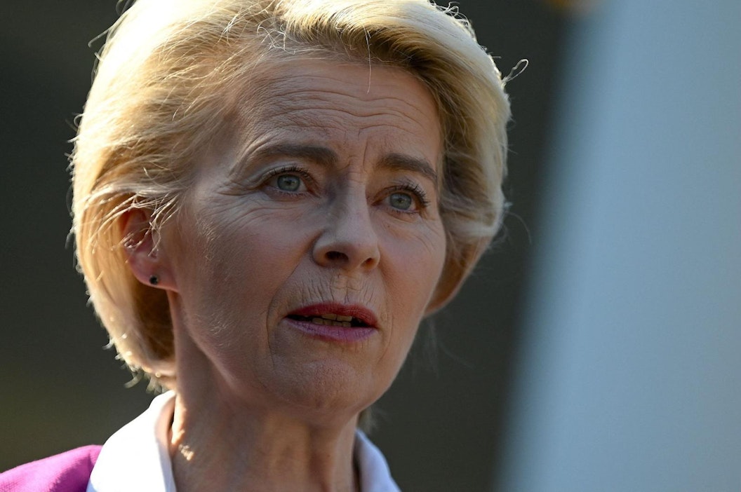 Asiasta kertoo komission puheenjohtaja Ursula von der Leyen. LEHTIKUVA/AFP