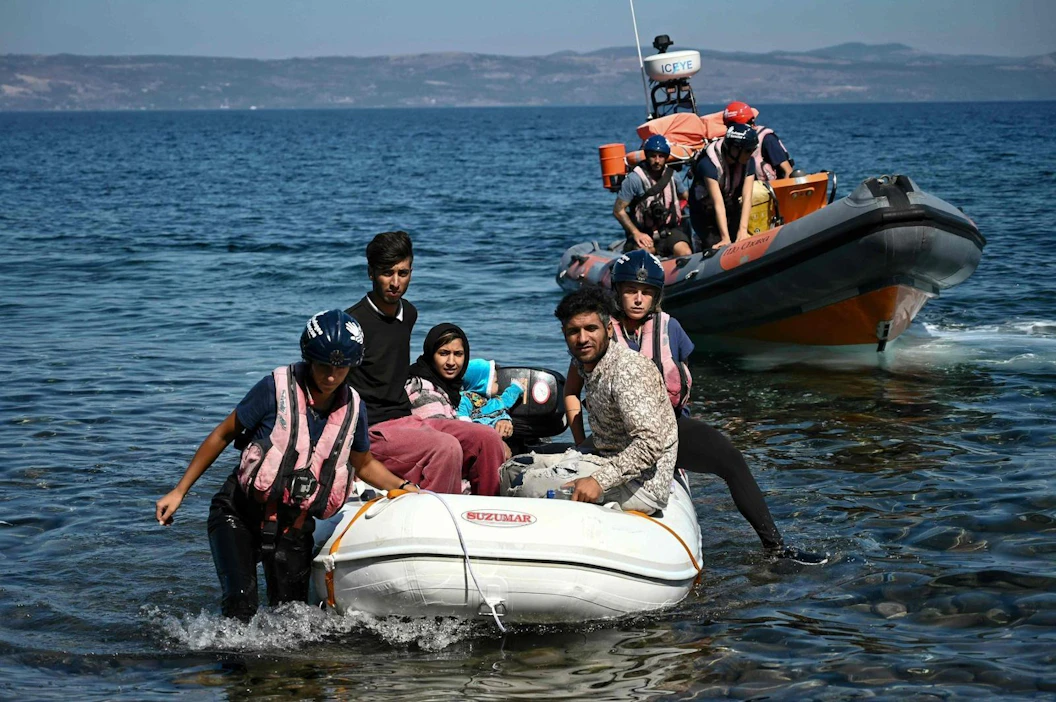 Turkista on saapunut tänä vuonna meriteitse Kreikkaan kymmeniä tuhansia siirtolaisia. Lehtikuva/AFP