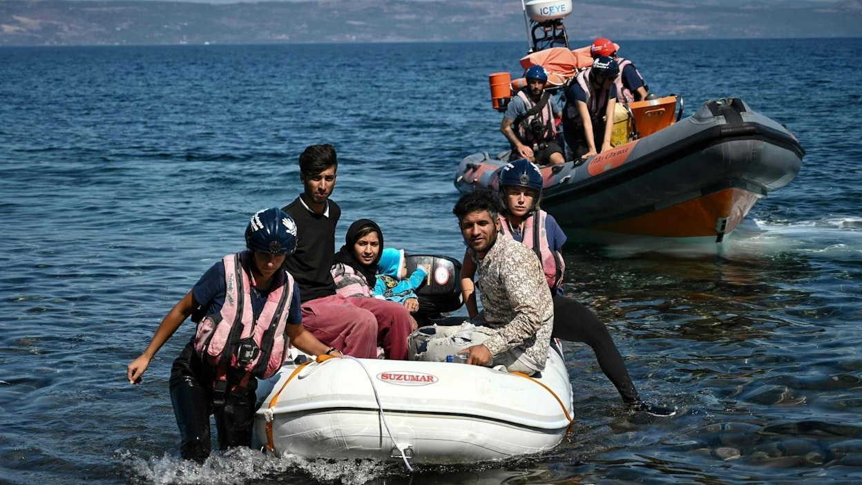 Turkista on saapunut tänä vuonna meriteitse Kreikkaan kymmeniä tuhansia siirtolaisia. Lehtikuva/AFP
