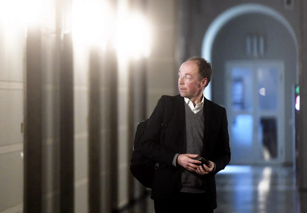 Jussi Halla-ahon johtama perussuomalaiset nousi HS-gallupissa suurimmaksi puolueeksi. LEHTIKUVA / VESA MOILANEN