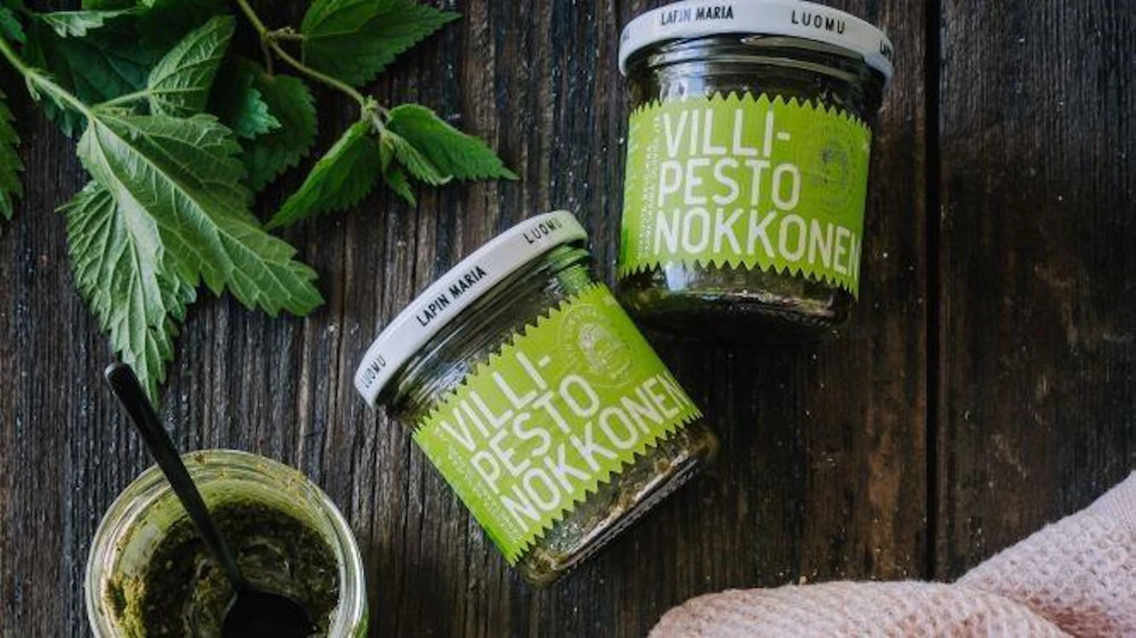 Villipestoista toisessa on käytetty raaka-aineena nokkosta. Kuusenkerkkää sisältävä Villipesto on vegaaninen.