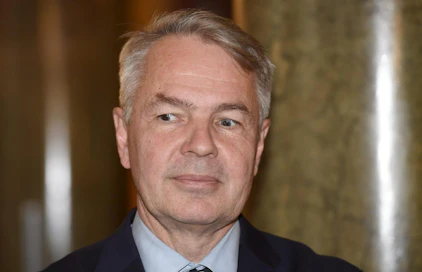 Haavisto kiisti painostuksen Ilta-Sanomille eikä halunnut kommentoida Tuomisen syrjäyttämiseen eikä al-Holin leirin kotiuttamiskysymyksiin liittyviä yksityiskohtia. LEHTIKUVA / HEIKKI SAUKKOMAA