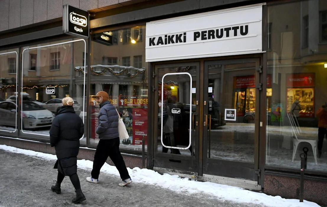 Ministerit ovat keskustelleet tänään uusista koronatuista yrityksille ja mahdollisesta ravintolasulusta. LEHTIKUVA / JUSSI NUKARI