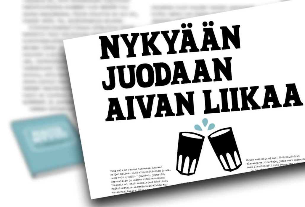 Oatly väittää mainoksessaan, että suomalaiset juovat liikaa maitoa ja aiheuttavat siten kasvihuonepäästöjä.