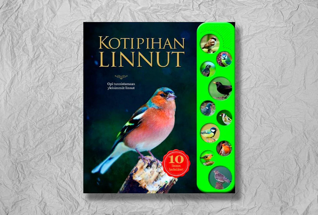 Kotipihan linnut – Opi tunnistamaan yleisimmät linnut. Suomentanut Elina Salonen. Gummerus. 24 sivua.