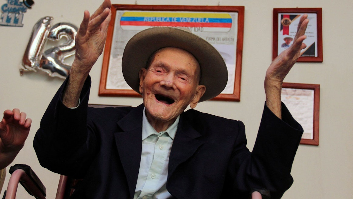 Juan Vicente Perez on tiedotteen mukaan ollut maailman vanhin mies helmikuusta lähtien. Kuva on otettu tammikuussa.