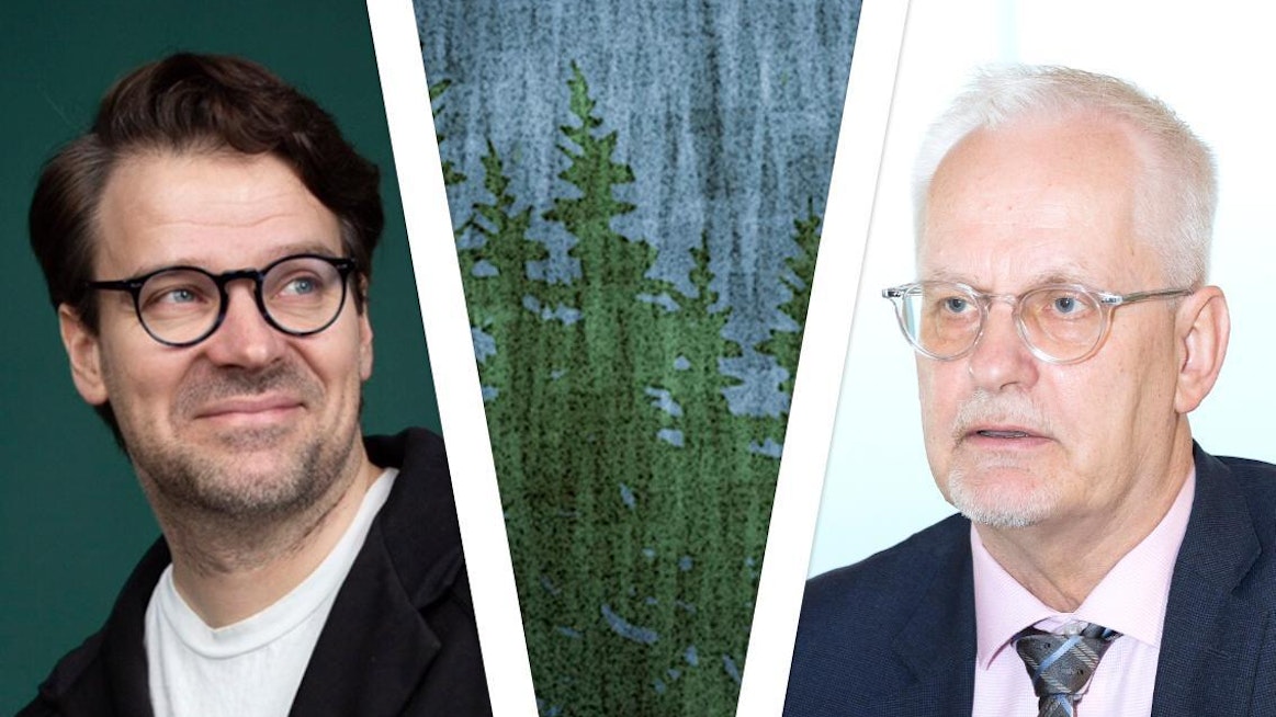 Ville Niinistö ja Petri Sarvamaa ovat erimielisiä metsästrategiasta.