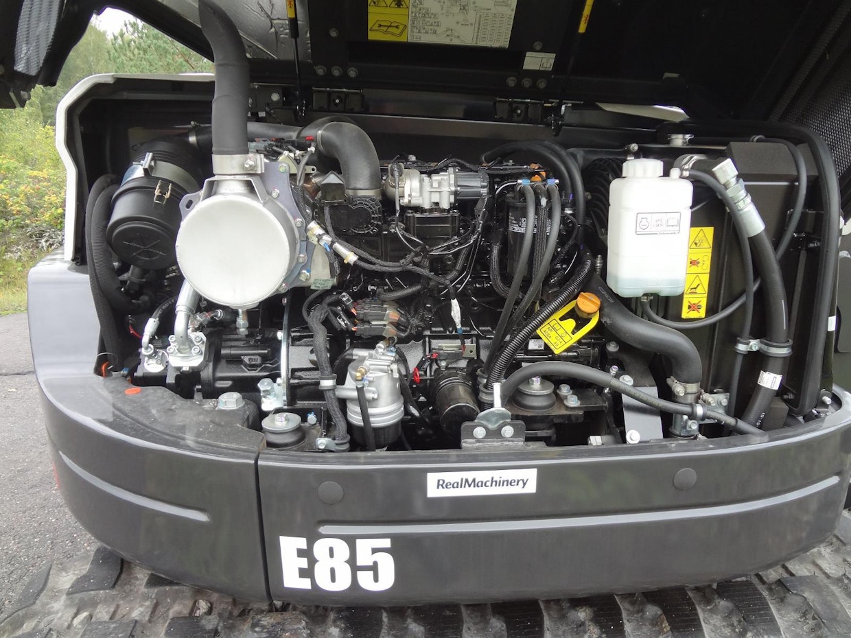 The Perkins404D-22T engine from Wacker Neuson is the smallest of the test engines in terms of displacement: 2.2 litres. The same applies to the peak power, which is 36.3 kW.