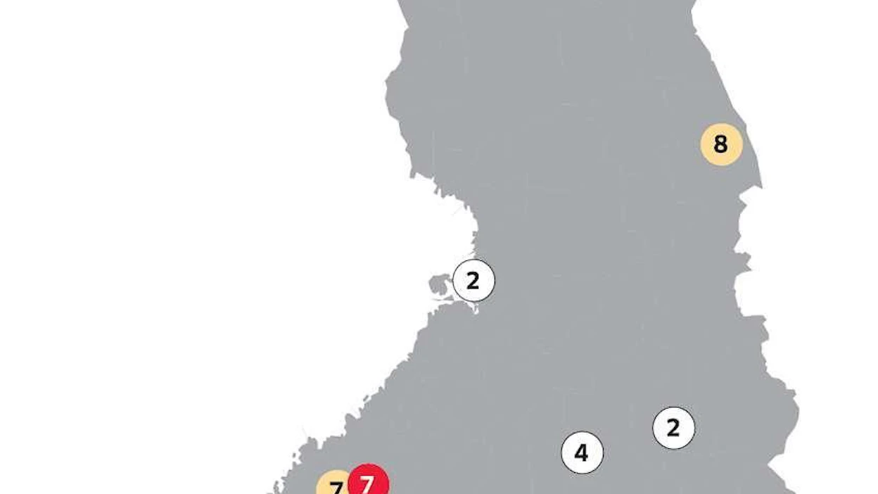 Maajussille morsian -sarjaan osallistuneiden henkilöiden kotipaikat ja seurustelutilanne sarjan jälkeen. Tiedot: FremantleMedia.