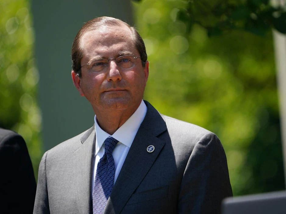Terveysministeri Alex Azar on korkea-arvoisin yhdysvaltalainen, joka on käynyt Taiwanissa sitten vuoden 1979. LEHTIKUVA/AFP