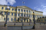 Helsingin keskustan hallintokortteleiden yläpuolella on lentokieltoalue, johon myös Presidentinlinnan alue kuuluu. Arkistokuva. LEHTIKUVA / Eelis Berglund. 