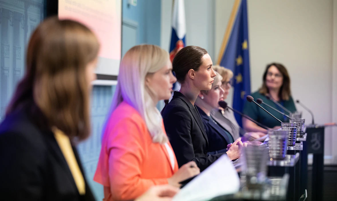 Hallitusviisikko esitteli valtion ensi vuoden tulo- ja menoarvion budjettiriihen päätteeksi torstaina iltapäivällä Valtioneuvoston linnassa.