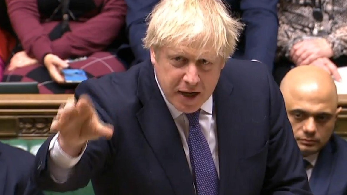 Britannian pääministeri Boris Johnson kuvaili torstaina, että "uusi kulta-aika" on Britannian ulottuvilla. LEHTIKUVA/AFP