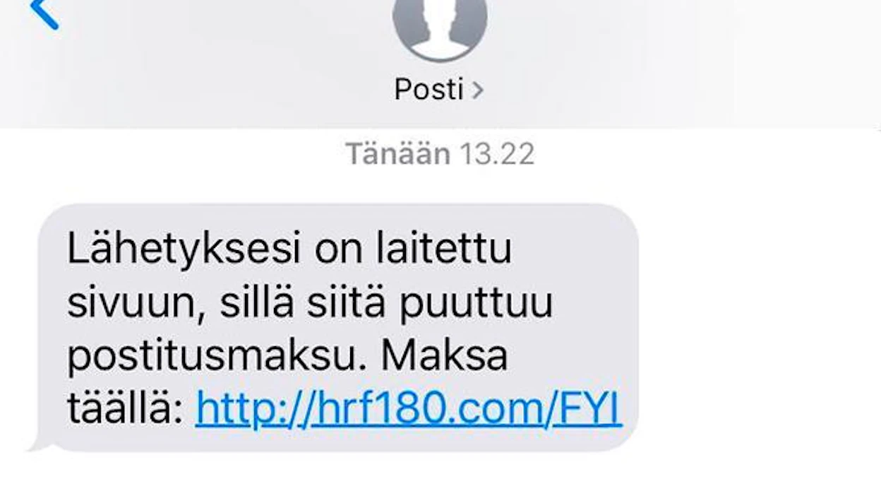 Posti ei liity viesteihin, vaan kyseessä on huijaus. Jos klikkaa huijauslinkkiä ja antaa omia tietoja huijareille, voi joutua esimerkiksi kestotilaajaksi ns. tilausansaan.