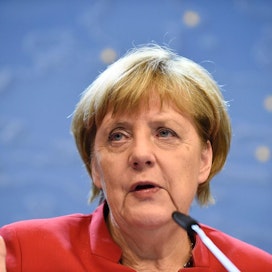Saksan liittokansleri Angela Merkel ja muut EU-johtajat olivat koolla Brysselissä. LEHTIKUVA/AFP