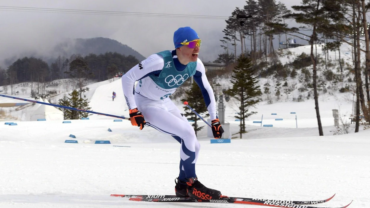Iivo Niskanen otti 50 kilometrillä uransa toisen olympiakullan. Edellinen tuli Sotshin 2014 parisprintistä. LEHTIKUVA / VESA MOILANEN