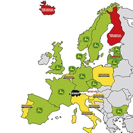 Kartassa on esitetty kunkin Euroopan maan markkinajohtaja vuoden 2021 rekisteröintitilastoihin perustuen.