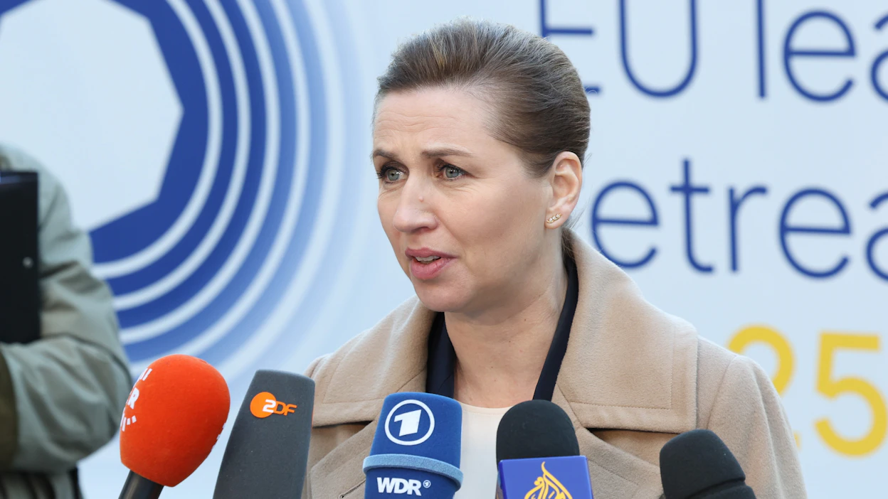 Tanskan pääministeri Mette Fredriksen kommentoi Grönlannin tilannetta ennen EU-kokousta keskiviikkona.