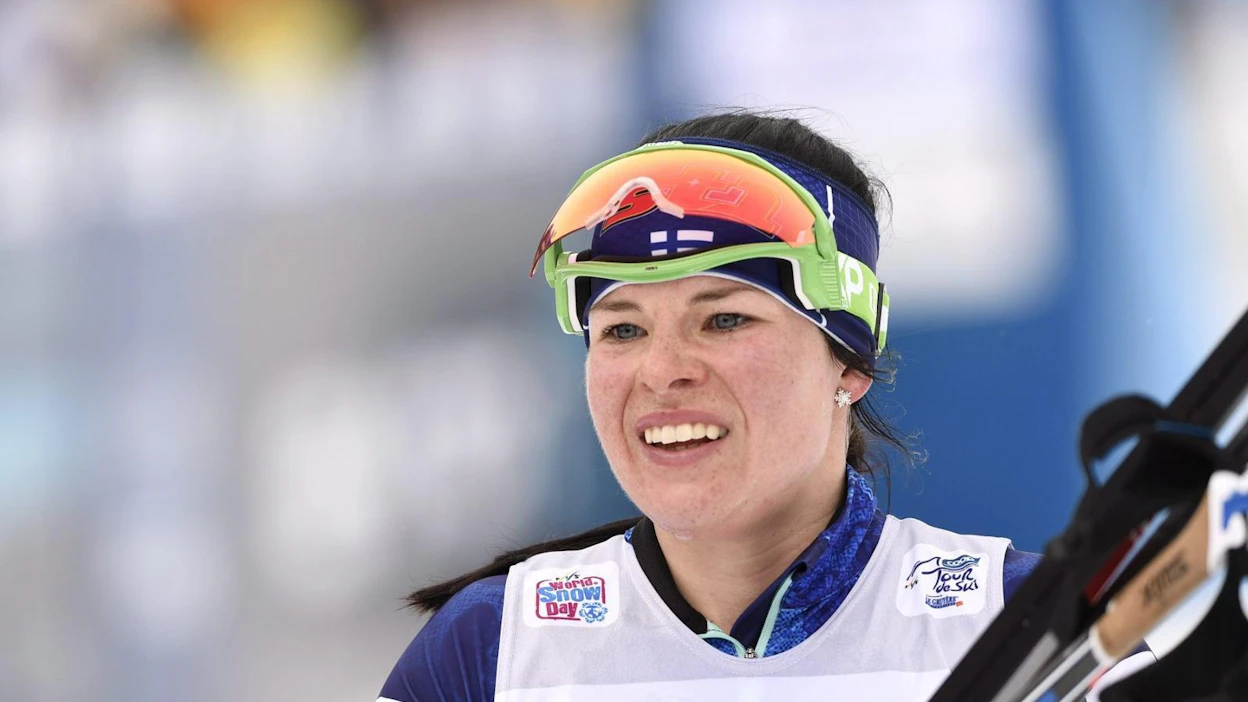 Krista Pärmäkoski on suomalaisista parhaissa asemissa Tour de Ski -kiertueen kokonaistuloksissa. LEHTIKUVA / Martti Kainulainen