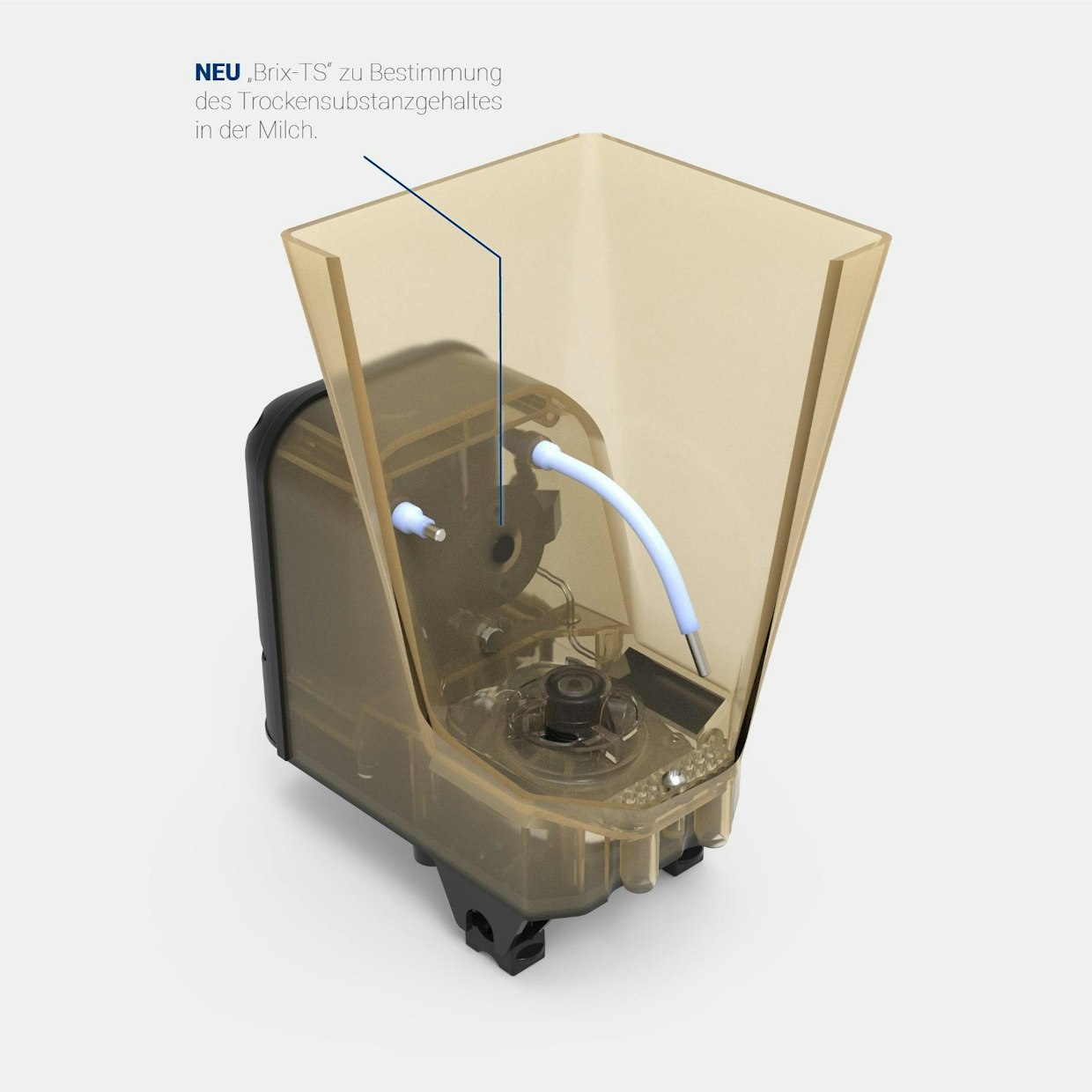 Holm &amp; Lauen vasikanjuottoautomaatteihin saa uutuutena Brix-TS Sensor -mittauksen. Laite tekee valmiille seokselle kuiva-ainemittauksen, jonka pohjalta se säätää juomarehun ja maidon tai veden sekoitussuhdetta automaattisesti.
