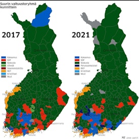 Keskustan valta-asema Tampereen pohjoispuolisessa Suomessa ei murtunut. Perussuomalaisten kuntavaalijytky jäi tulematta.