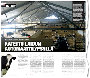 Koneviestin numerossa 7/2012 esiteltiin joroislaisten Petra ja Keijo Suvisen olkikuivikepohjainen navetta.