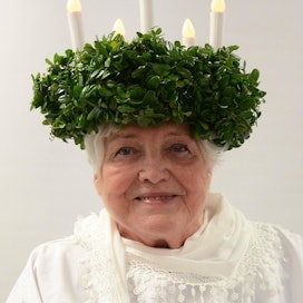 Inkeri Lappalainen on vuoden 2016 Lapinlahden Lucia-mummo.