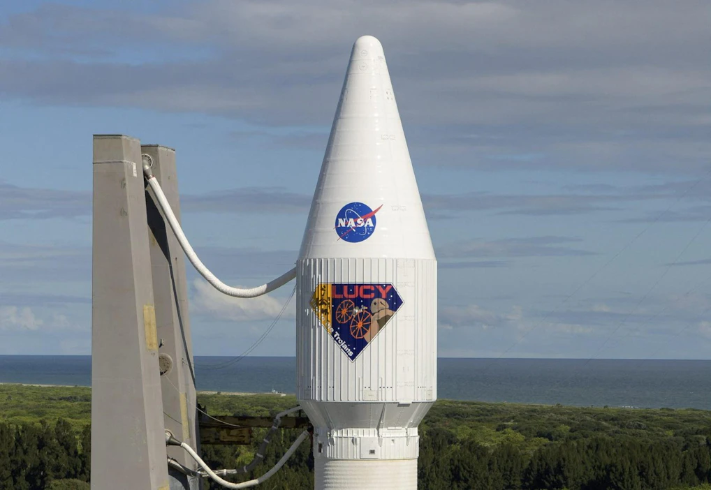Nasa lähettää ensimmäisen miehittämättömän aluksensa, Lucy-luotaimen, kohti Jupiterin kiertorataa. LEHTIKUVA/AFP