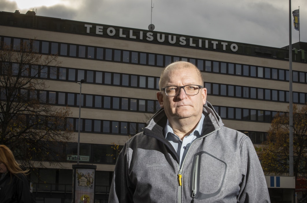 Teollisuusliiton puheenjohtaja Riku Aalto.
