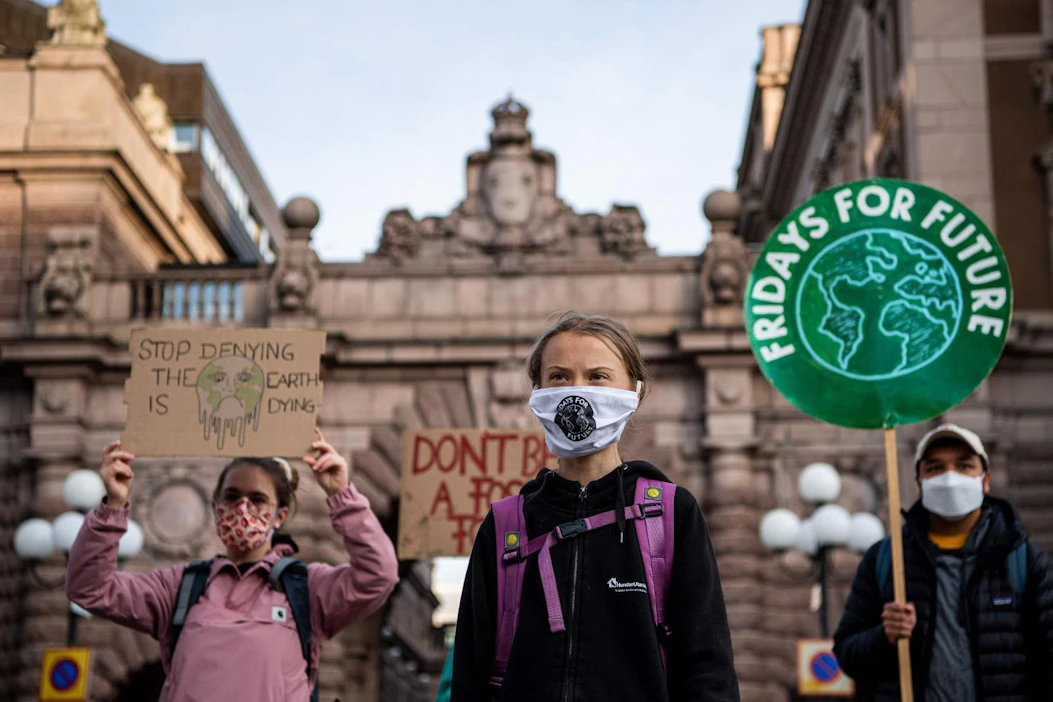Greta Thunberg on vedonlyöntisivustojen mukaan vahva ehdokas Nobelin rauhanpalkinnon saajaksi. LEHTIKUVA/AFP